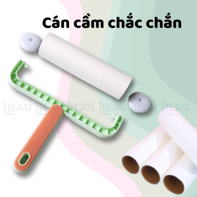 Combo Cây Lăn Bụi Cỡ Lớn 16cm, Kèm 5 Lõi Keo Siêu Dính, Tay Cầm Chắc Chắn, Cây Lăn Lông Mèo, Lông Vật Nuôi, Lăn Bụi Quần Áo, Ga Giường