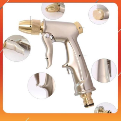 Bộ dây vòi xịt nước rửa xe,tưới cây ,tăng áp 3 lần,loại 3m,5m 206701-1 đầu đồng,cút,nối nhựa đen+  móc khoá