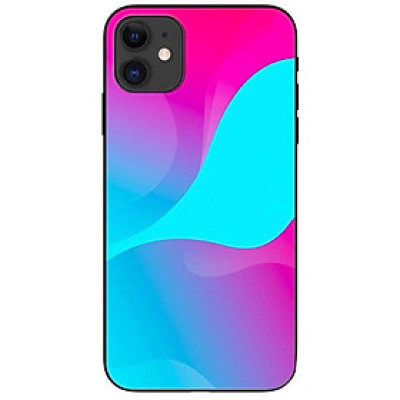 Ốp lưng dành cho Iphone 12 Mini mẫu Hoa Văn Xanh Hồng