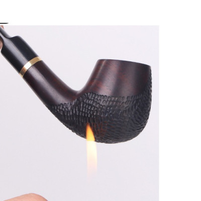 Tẩu thuốc gỗ mun cao cấp - họa văn giao ngẫu nhiên 