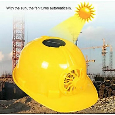 MŨ BẢO HỘ LAO ĐỘNG ĐỘI ĐẦU CÓ QUẠT GIÓ LÀM MÁT TRỰC TIẾP NĂNG LƯỢNG MẶT TRỜI AN TOÀN CHO MỌI NGƯỜI 