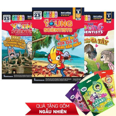 Bộ Sách The Young Scientist - Truyện Tranh Khoa Học Cho Trẻ Em - Tập 5 - Level 1+2+3 (Bộ 3 Cuốn) - Tặng Kèm Túi Gôm 3D HooHooHaHa Ngẫu Nhiên