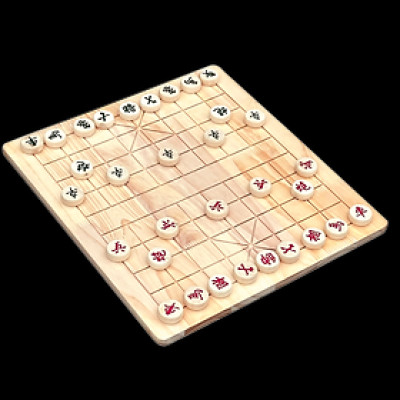 Bàn Cờ Tướng Gỗ Sồi Siêu To 43x37cm Siêu Rẻ Kèm Bộ Quân Cờ Tướng Tặng Thêm Bàn Chơi Chất Liệu Trong Suốt