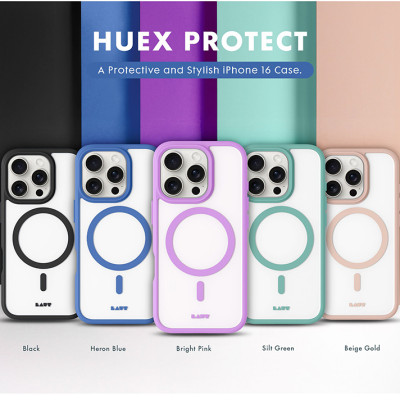 Ốp Lưng LAUT Huex Protect Cho iPhone 16 Pro/ 16 Pro Max Viền Mềm Chống Va Đập Thử Nghiệm Độ Rơi 4.2m Hàng Chính Hãng