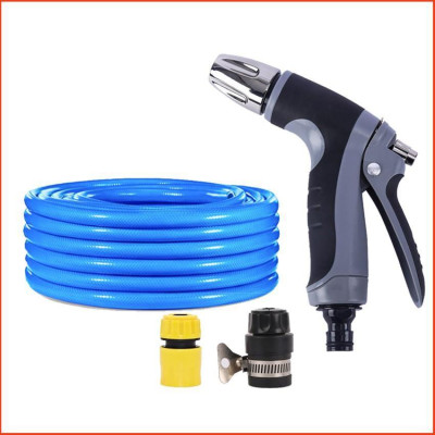 Bộ dây và vòi xịt tăng áp rửa xe tưới cây  (cút nhựa nối đen 712-2)