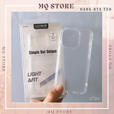 Ốp lưng Likgus trong nhám chống sốc không ố màu dành cho iPhone 14 Pro / 14 Pro Max( Hàng chính hãng)