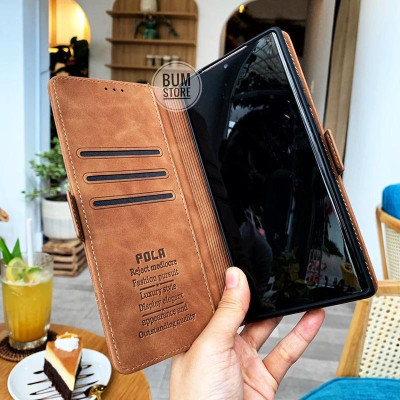 Bao Da Gập Cho Samsung S25 Ultra / S24 Ultra / S23 Ultra / S23 Plus / S21 FE / S21 5G Nắp Gập Có Bảo Vệ Camera