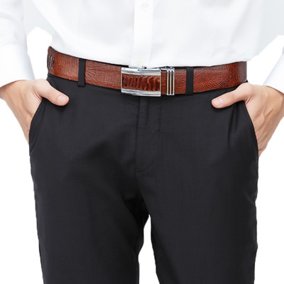 Thắt Lưng Nam Da Đà Điểu Bản Lớn Trơn Huy Hoàng HT4428 - Nâu Đỏ