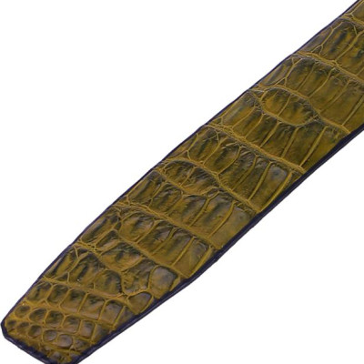 Thắt Lưng Nam Da Cá Sấu Nguyên Con Đầu Kim Bát Gài Huy Hoàng HT4741 - Rêu