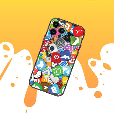 Ốp lưng thông minh TCASE dành cho iphone in hình icon social - Hàng chính hãng