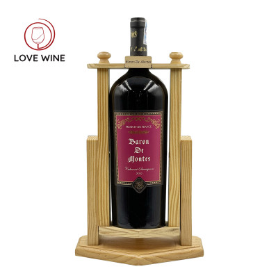 Rượu vang đỏ Pháp Baron De Montes Cabernet Sauvignon 1.5 Lít, 13.5% - Kèm kệ và hộp