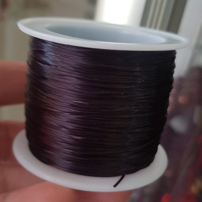 Cuộn Dây Thun CO GIÃN màu Đen xỏ vòng hạt chuỗi Dây này là dây thun chuyên xỏ vòng chuỗi màu Đen, có đủ màu Anh Chị đang đeo chuỗi muốn thay dây khác cho vòng thì đặt cuộn Thun chỉ này nhé