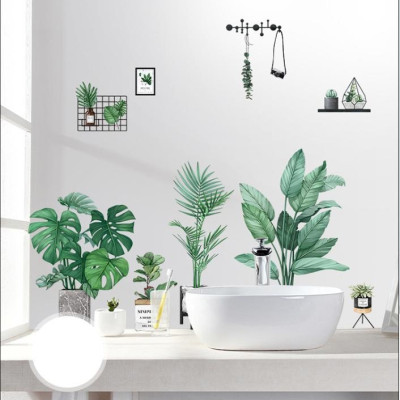 Decal dán tường tranh trang trí tiểu cảnh Simple Life phong cách Vintage Hàn Quốc DCX067 (85 x 165 cm)