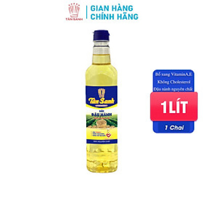 Dầu Đậu Nành Tân Sanh Chai 1 Lít Nguyên Chất 100%