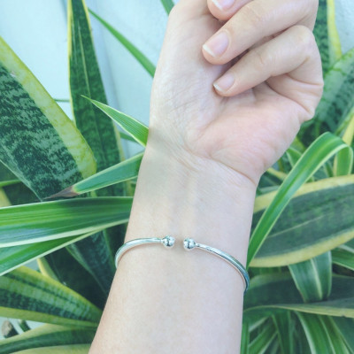Lắc Tay Vòng Tay Nữ Trơn Đặc  Bạc Ta Nguyên Chất S99 Bạc Hiểu Minh LTU501