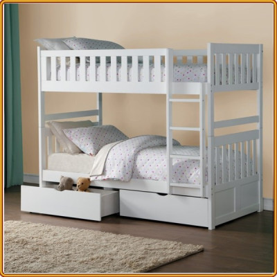 Giường Tầng Unit Có Hộc Kéo (1m2) (Nâu)