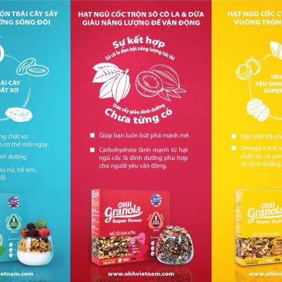 Combo 2 hộp Ngũ cốc giảm cân Ohh Granola - Supper Healthy, Supper Nutty 500gram