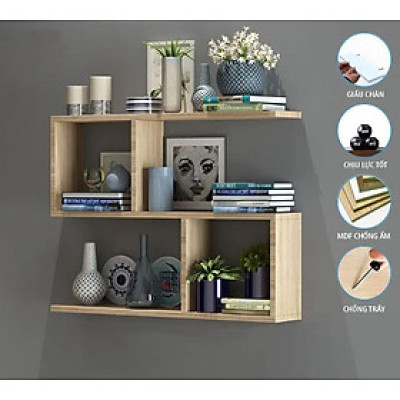 Kệ Gỗ Treo Tường 3 Tầng Juno Sofa CTKT36 KT 80/58 x 55 x 15cm