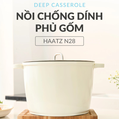 Nồi luộc gà chống dính phủ gốm Hàn Quốc dung tích 10L size 28cm, bảo hành 24 tháng