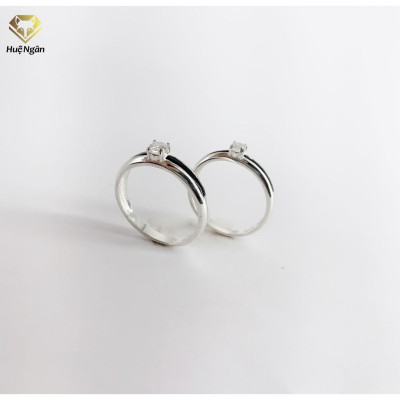 Nhẫn đôi bạc Ý 925 Huệ Ngân - Cầu nối yêu thương RR1210