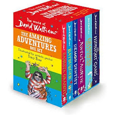 THE WORLD OF DAVID WALLIAMS: THE AMAZING ADVENTURES BOX SET: Gangsta Granny; Ratburger; Demon Dentist; Awful Auntie; Grandpa’s Great Escape; The Midnight Gang