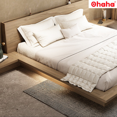 [Miễn phí vận chuyển & lắp đặt] Giường ngủ bệt thông minh kiểu Nhật cao cấp có tap đầu giường và đèn Led cảm ứng Ohaha - GB002