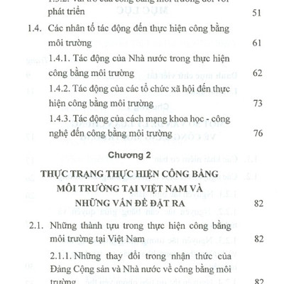Thực Hiện Công Bằng Môi Trường Tại Việt Nam Hiện Nay - Một Số Vấn Đề Lý Luận Và Thực Tiễn (Sách Chuyên Khảo)