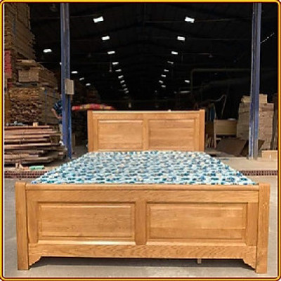 Giường ngủ Juno sofa gỗ sồi màu tự nhiên 1m8 