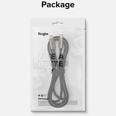 Cáp sạc nhanh cho điện thoại/laptop/tablet RINGKE Fast Charging Basic Cable C-to-C - Hàng Chính Hãng