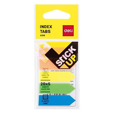 DELI EA10602 Giấy Phân Trang 5 Màu-Túi Treo (24C/H)