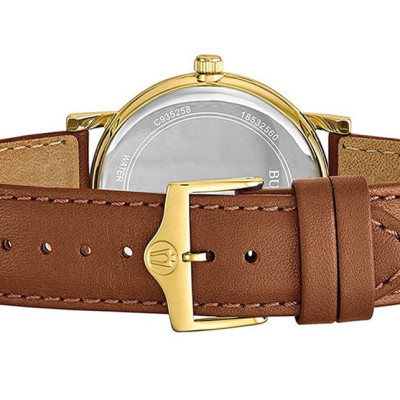Đồng Hồ Nam Bulova Dây Da 97B135 - Mặt Vàng