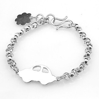 Lắc Tay Lắc Chân Trẻ Em Bạc Hiểu Minh LTE081 khắc tên theo yêu cầu