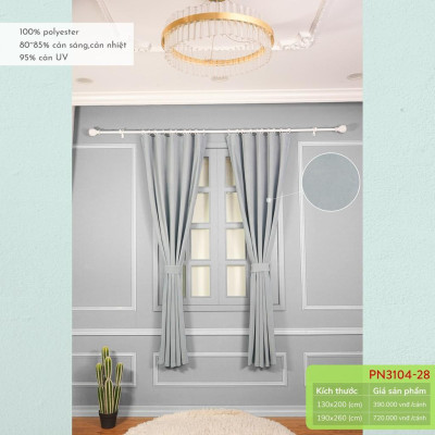 Rèm may sẵn  130x200cm các màu