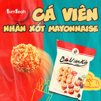 Cá Viên Nhân Xốt Mayonnaise Gói 500gr 24 Viên / 35 Viên - Thương Hiệu Đen Đỏ