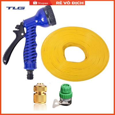 Bộ dây vòi xịt rửa xe, tưới cây, dọn dẹp nhà cửa 20m (cút đồng nối nhựa xanh) 206843