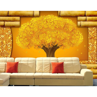 (HCM)TRANH DÁN TƯỜNG 3D CÂY TÀI LỘC  PHÚ QUÝ 12 TRANG TRÍ PHÒNG KHÁCH CÓ SẴN KEO