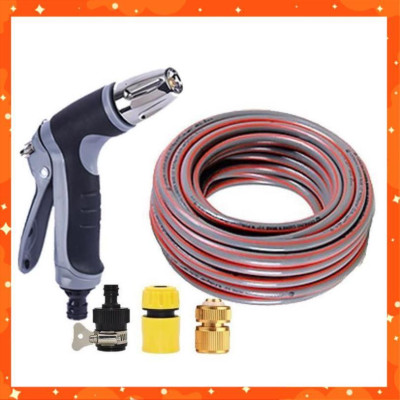 Bộ dây và vòi xịt rửa xe tưới cây tăng áp 3-5M(cút đồng nối 712-1) 206817