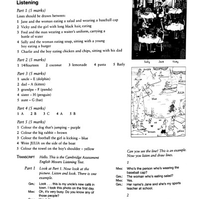 A1 Movers 3 Answer Booklet: Authentic Examination Papers