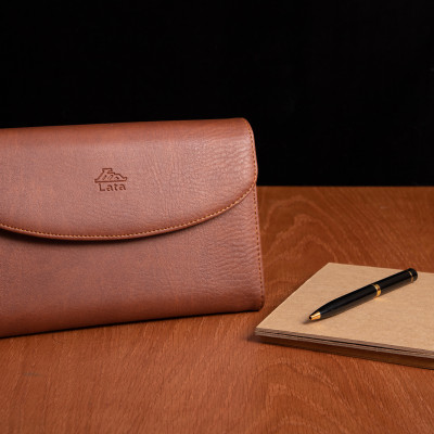 Ví nam da bò Lata ( Thời trang nam dáng cầm tay cỡ lớn  - Ví da thật VN37 )