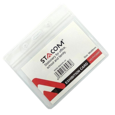 Bảng Tên Nhựa PVC Stacom Có Khóa Kéo ID-PVC6687