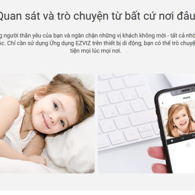 Camera WiFi quay quét EZVIZ H6C Pro 3K 5MP - hàng chính hãng