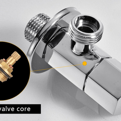 Van giảm áp và khóa đường nước Đồng mạ Chrome Eurolife EL-X40 (Trắng bạc)