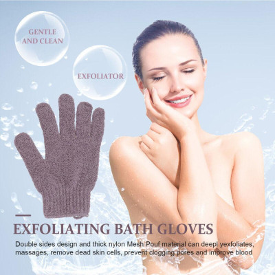 Găng tay tắm Cơ Thể tế bào chết Bobi Shop Bath Bao tay Loại Xịn Có Quai Treo (1 Cặp Bền Dày Không Rách Có Móc Treo)