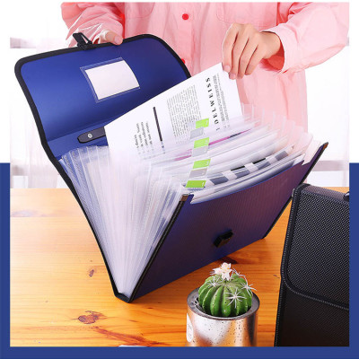 Cặp Đựng Tài Liệu Văn Phòng Phẩm NASI TL1003 nhiều ngăn khổ A4 13 ngăn phân trang tiện lợi tập file đựng lưu trữ hồ sơ văn phòng học sinh sinh viên túi đựng tài liệu nhựa PP cao cấp