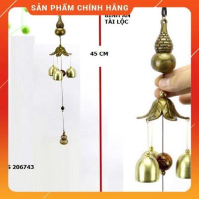 (HÀNG HOT SIÊU CHÂT) Chuông gió hồ lô trang trí bằng đồng cầu bình an và tài lộc 206743