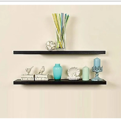 Bộ 2 Kệ Gỗ Treo Tường Kết Cấu Không Giá Đỡ Tundo KT 120x20x2.5 cm