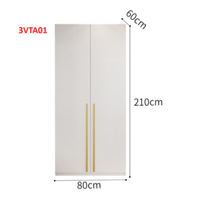 Tủ quần áo thiết kệ hiện đại - Tủ quần áo gỗ MDF 3VTA01A - Nội thất lắp ráp Viễn Đông ADV