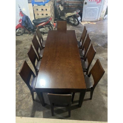 bộ bàn 2m2x90 10 ghế ba tiêu bọc đệm