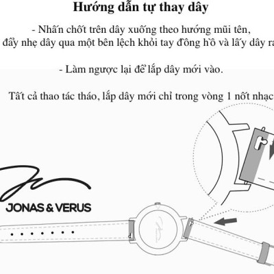 Đồng hồ đeo tay Nam hiệu JONAS & VERUS Y01544-A0.WWBLB, Máy Cơ (Automatic), Kính mo tráng sapphire hạn chế trầy xước, Dây da Italy