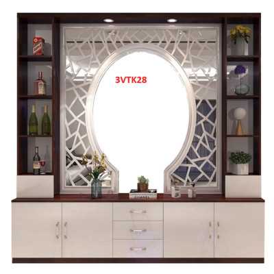 Vách ngăn phòng khách nhà bếp, Tủ kệ vách ngăn phòng 3VTK28 - Nội thất lắp ráp Viễn Đông Adv